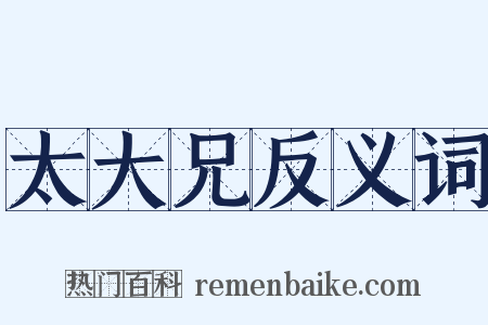 太大兄反义词是什么意思的图片